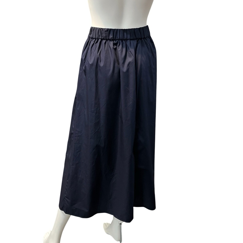 Rachel Zoe Skirt Blue‎ Pull On Cotton Maxi Lined Elastic Waist S Neutral Capsule